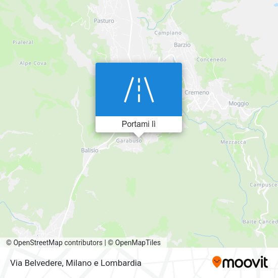 Mappa Via Belvedere