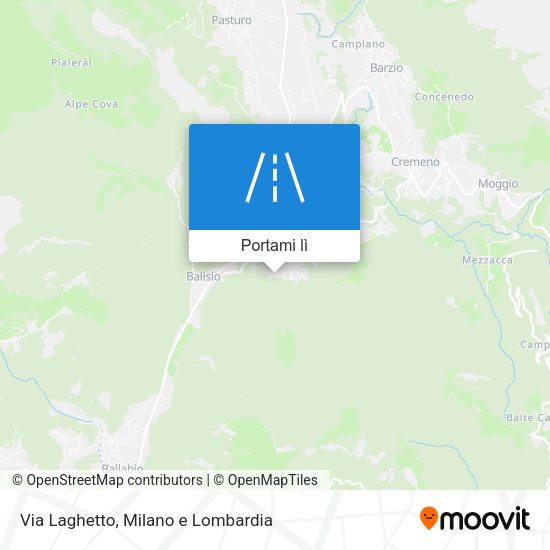 Mappa Via Laghetto