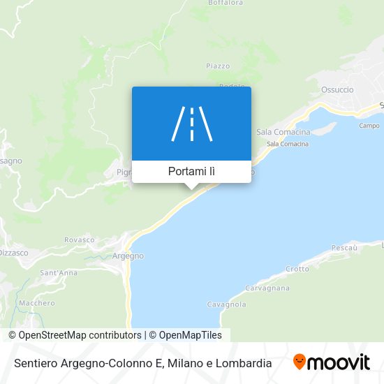 Mappa Sentiero Argegno-Colonno E
