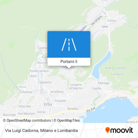 Mappa Via Luigi Cadorna