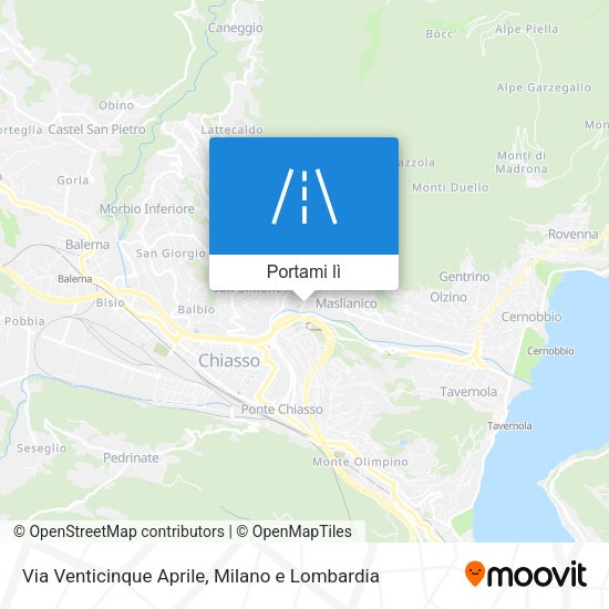 Mappa Via Venticinque Aprile