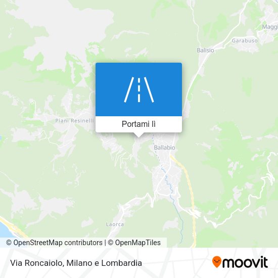 Mappa Via Roncaiolo