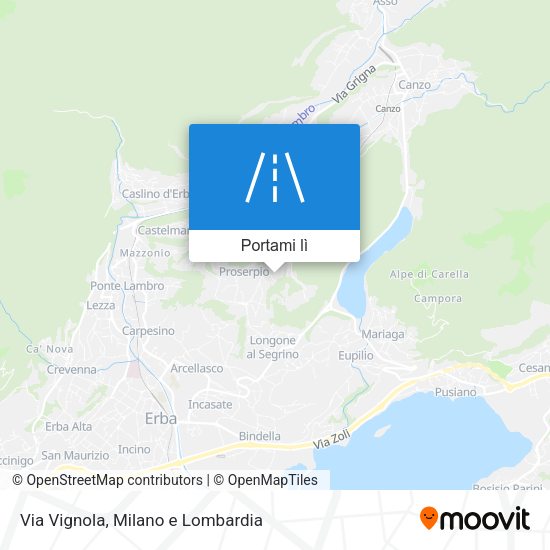 Mappa Via Vignola