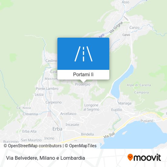 Mappa Via Belvedere