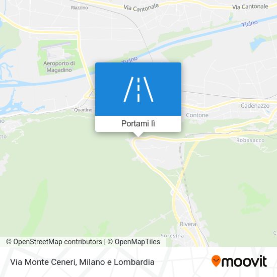 Mappa Via Monte Ceneri
