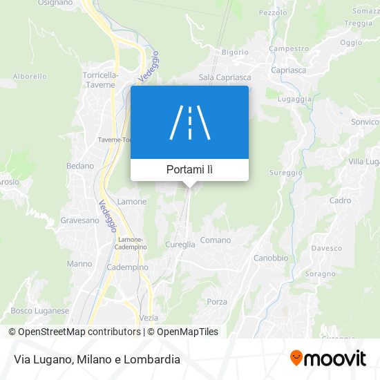 Mappa Via Lugano