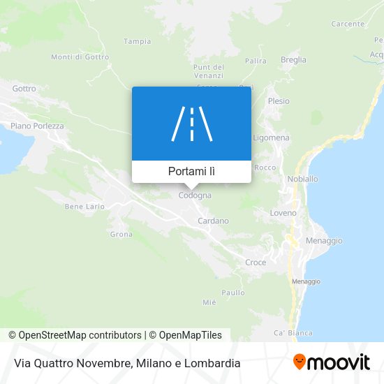 Mappa Via Quattro Novembre