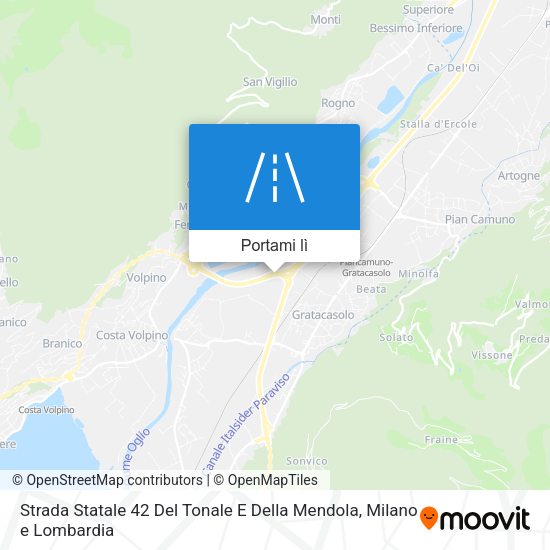 Mappa Strada Statale 42 Del Tonale E Della Mendola