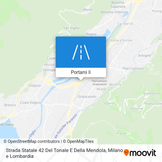 Mappa Strada Statale 42 Del Tonale E Della Mendola