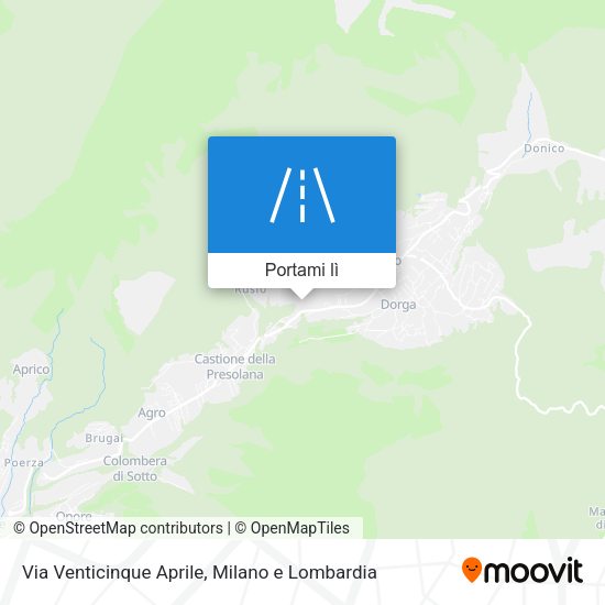 Mappa Via Venticinque Aprile