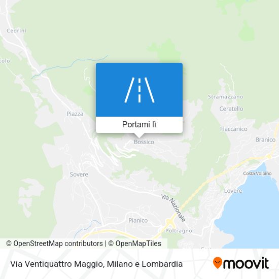 Mappa Via Ventiquattro Maggio