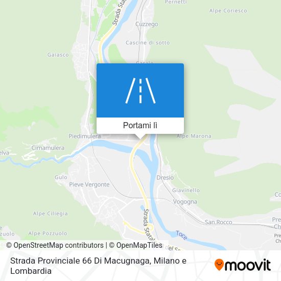 Mappa Strada Provinciale 66 Di Macugnaga