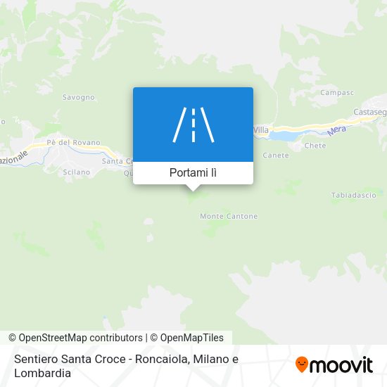 Mappa Sentiero Santa Croce - Roncaiola
