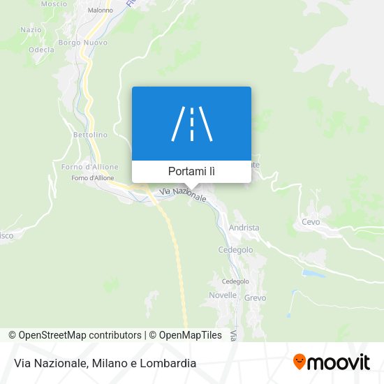 Mappa Via Nazionale