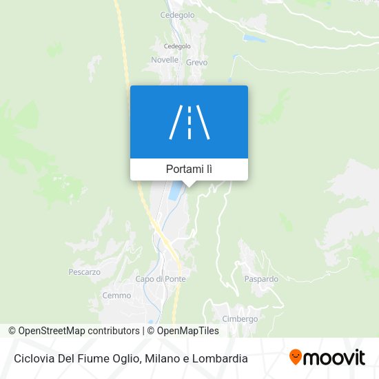 Mappa Ciclovia Del Fiume Oglio
