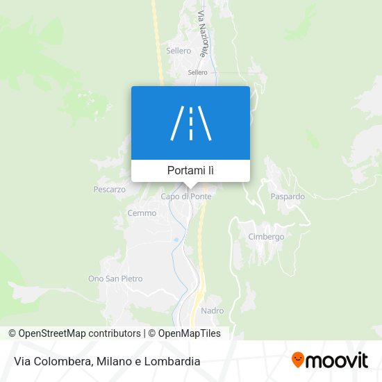 Mappa Via Colombera