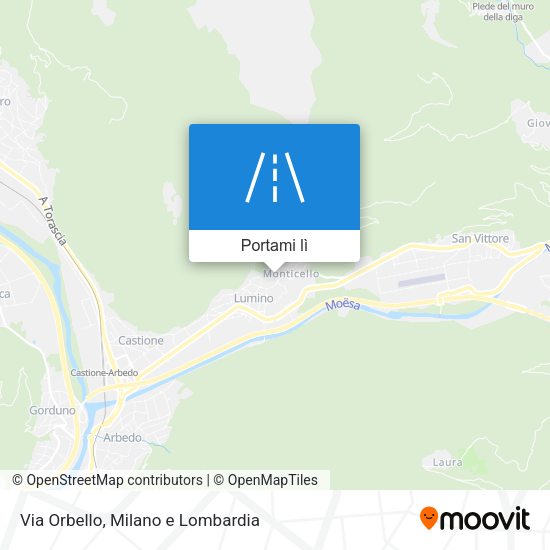 Mappa Via Orbello