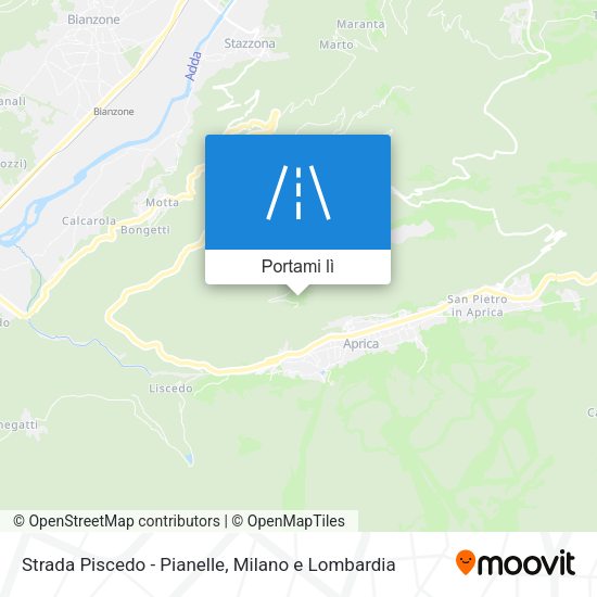 Mappa Strada Piscedo - Pianelle