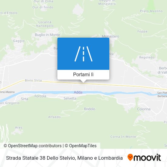 Mappa Strada Statale 38 Dello Stelvio