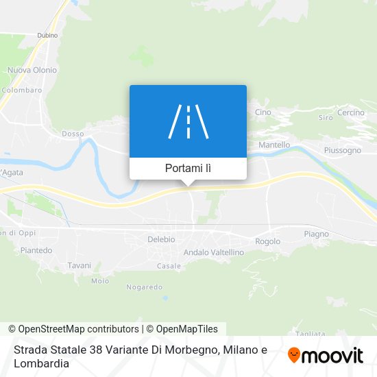 Mappa Strada Statale 38 Variante Di Morbegno