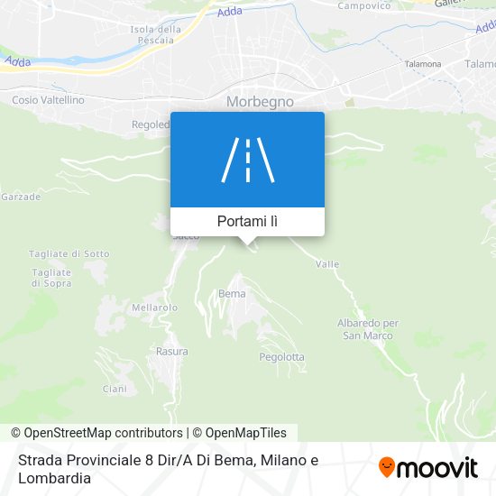 Mappa Strada Provinciale 8 Dir / A Di Bema