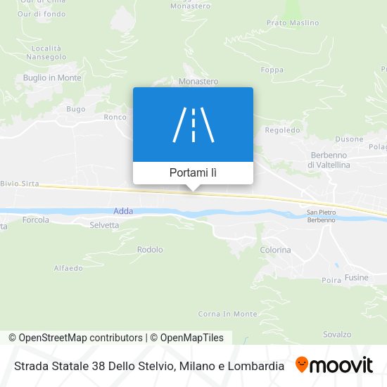 Mappa Strada Statale 38 Dello Stelvio