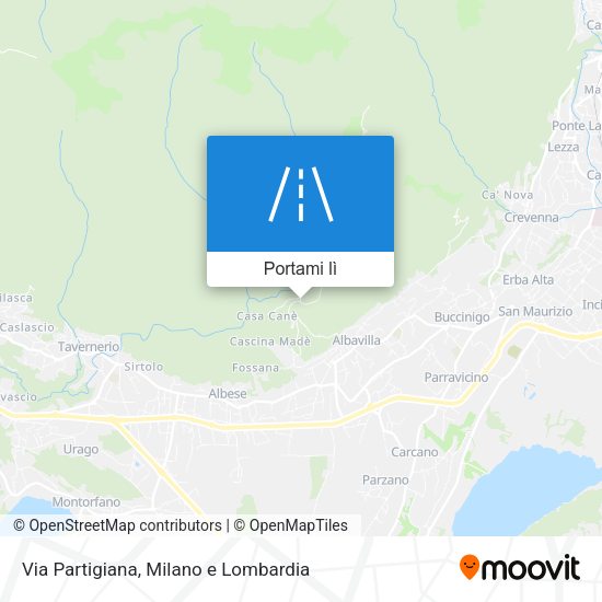 Mappa Via Partigiana