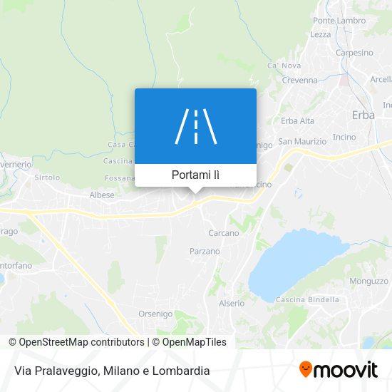 Mappa Via Pralaveggio