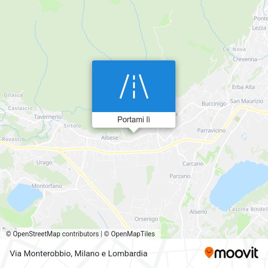 Mappa Via Monterobbio