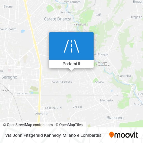Mappa Via John Fitzgerald Kennedy