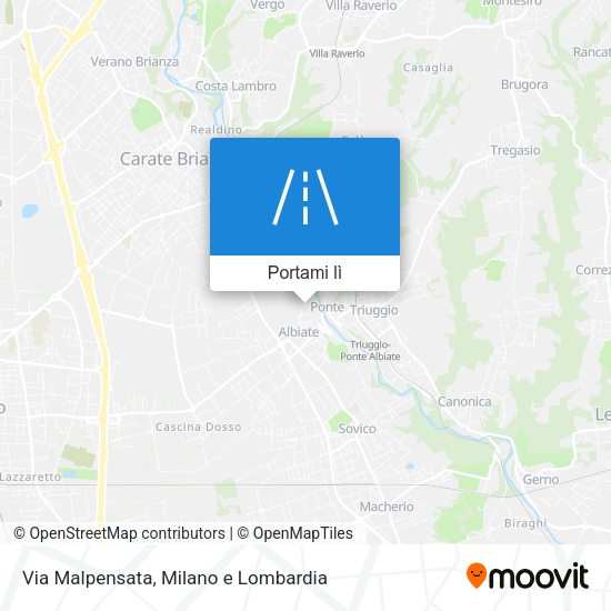 Mappa Via Malpensata