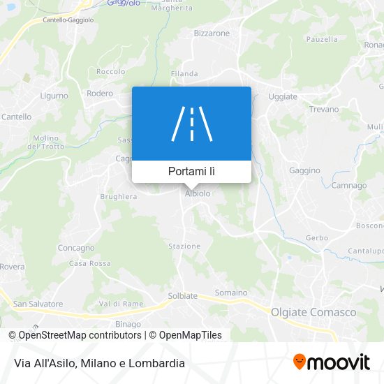 Mappa Via All'Asilo