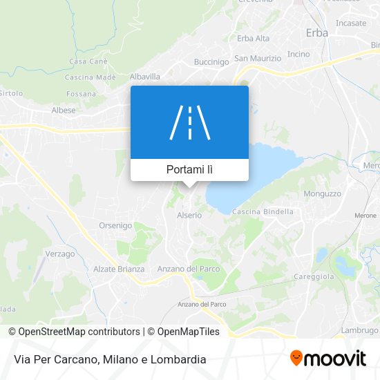 Mappa Via Per Carcano