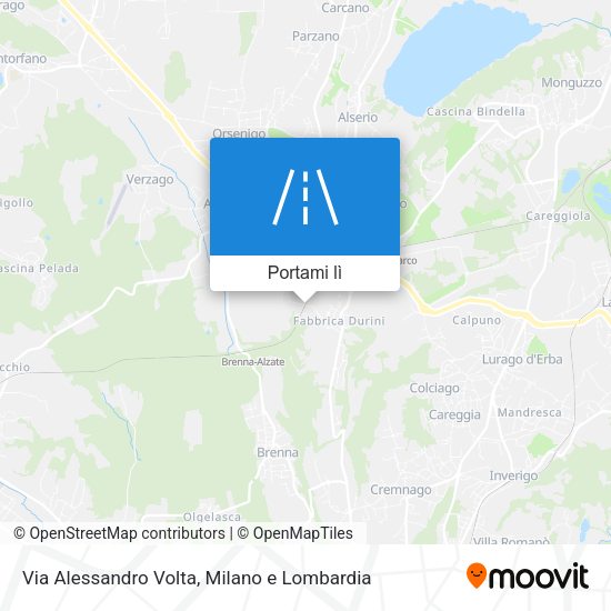 Mappa Via Alessandro Volta