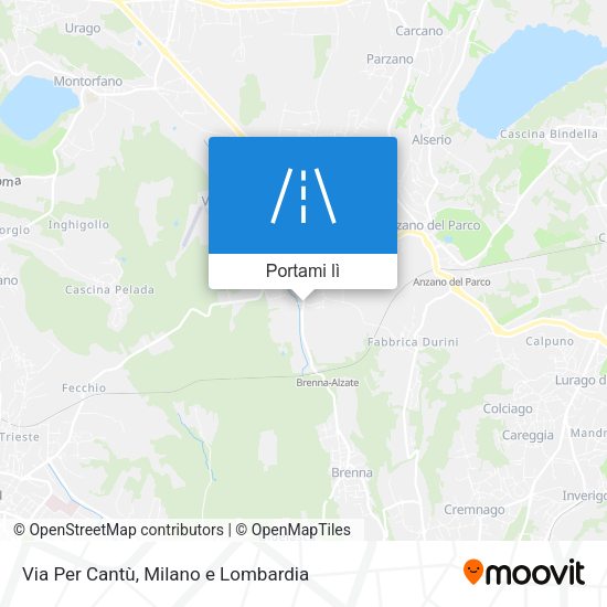 Mappa Via Per Cantù