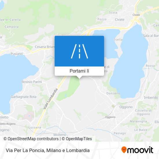 Mappa Via Per La Poncia