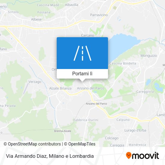 Mappa Via Armando Diaz