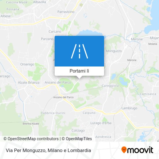 Mappa Via Per Monguzzo