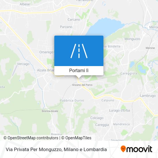 Mappa Via Privata Per Monguzzo