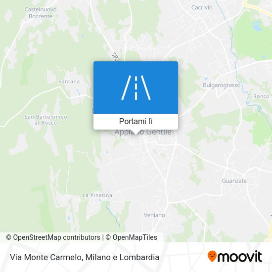 Mappa Via Monte Carmelo