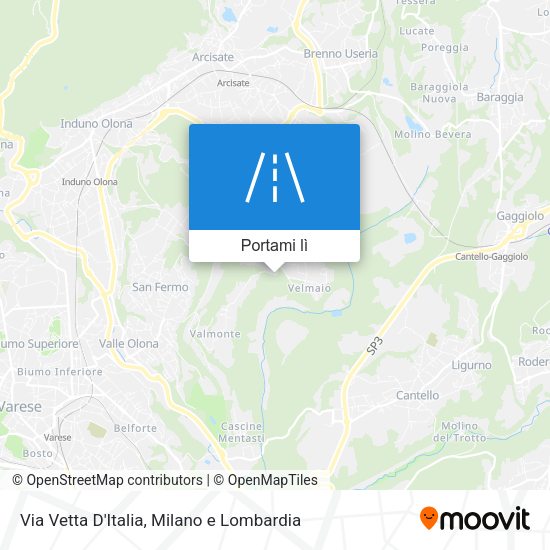 Mappa Via Vetta D'Italia
