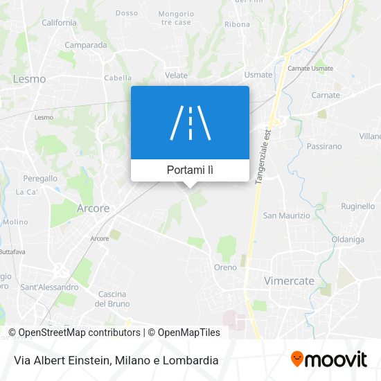 Mappa Via Albert Einstein