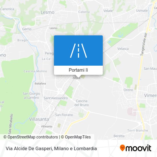 Mappa Via Alcide De Gasperi