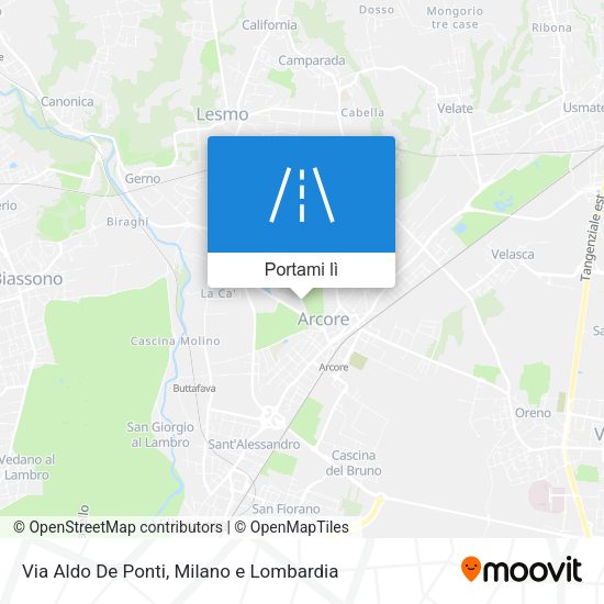 Mappa Via Aldo De Ponti