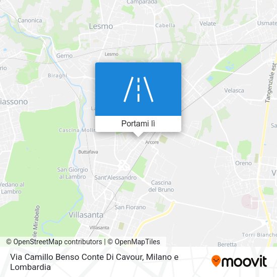 Mappa Via Camillo Benso Conte Di Cavour