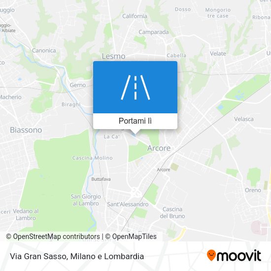 Mappa Via Gran Sasso