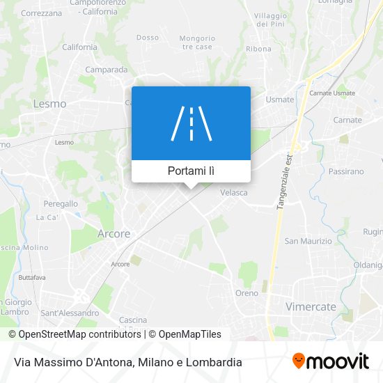 Mappa Via Massimo D'Antona