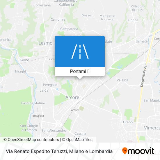 Mappa Via Renato Espedito Teruzzi
