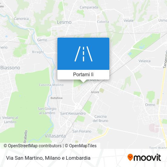Mappa Via San Martino