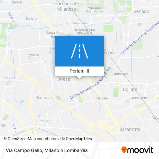 Mappa Via Campo Gallo